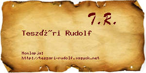 Teszári Rudolf névjegykártya
