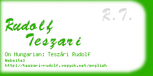 rudolf teszari business card